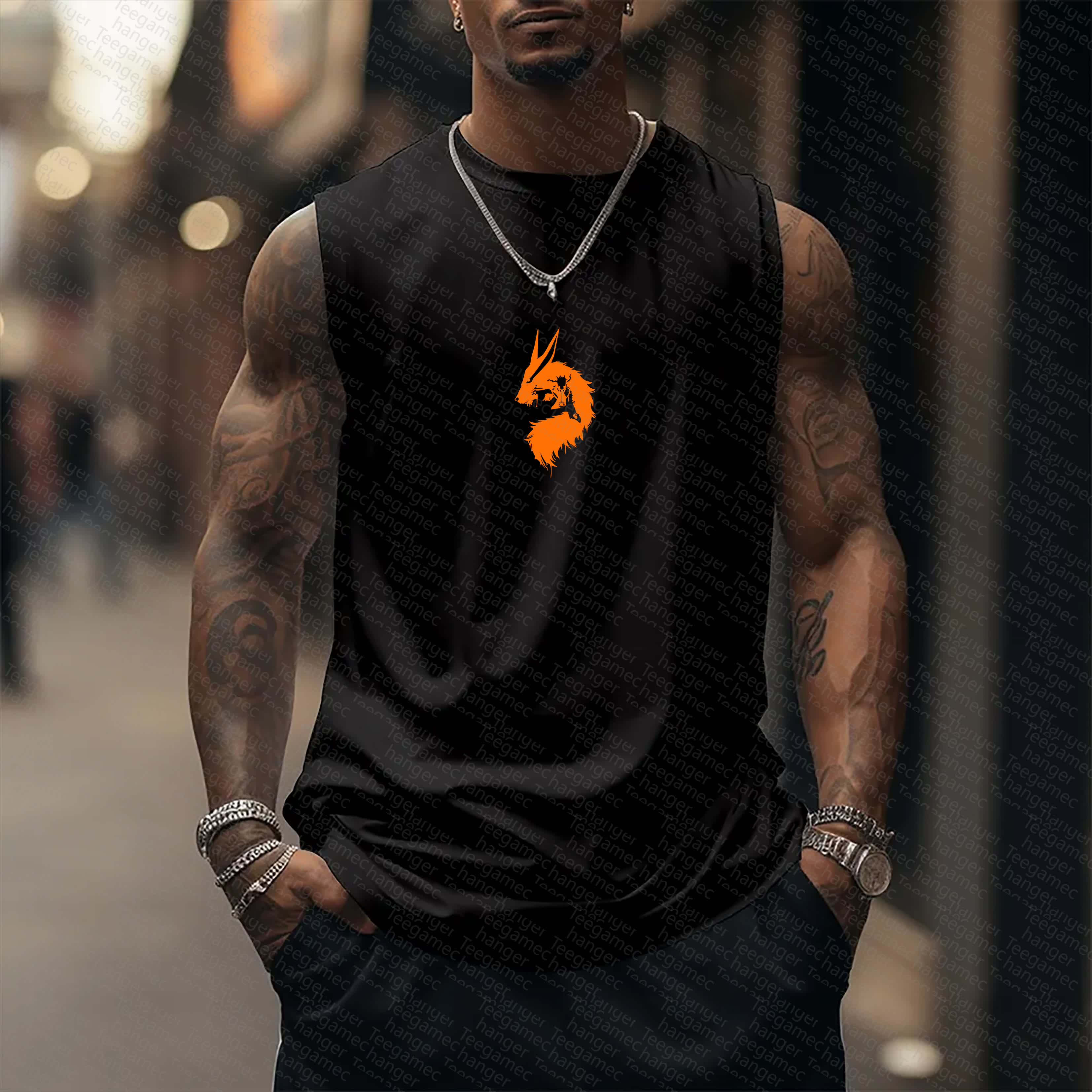 Unisex Casual Anime  Tank Top TeeThreads Sustain the Scene with Custom Apparel