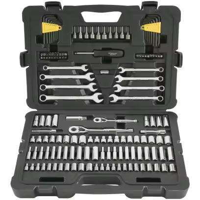 STANLEY STMT71653 145-Piece Mechanics Tool Set, Chrome