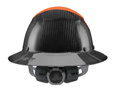 Lift Safety Dax Carbon Fiber 50/50 Full Brim Hard Hat Blue - KTF Painting Interior Exterior
