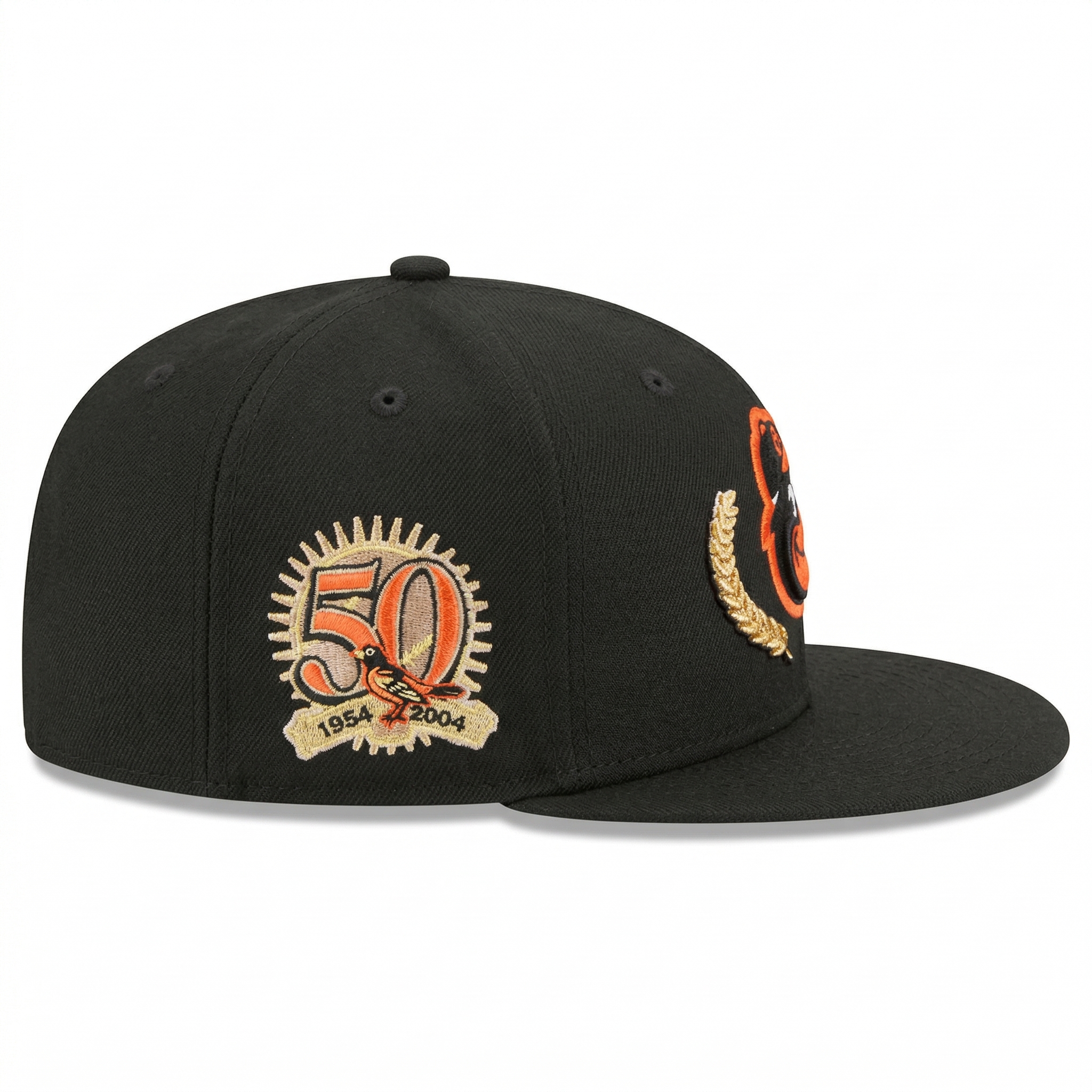 Exclusive Baltimore Orioles 50th Anniversary Black Cap with Gold Laurel Wreath - SEVEN HATS - SEVEN HATS