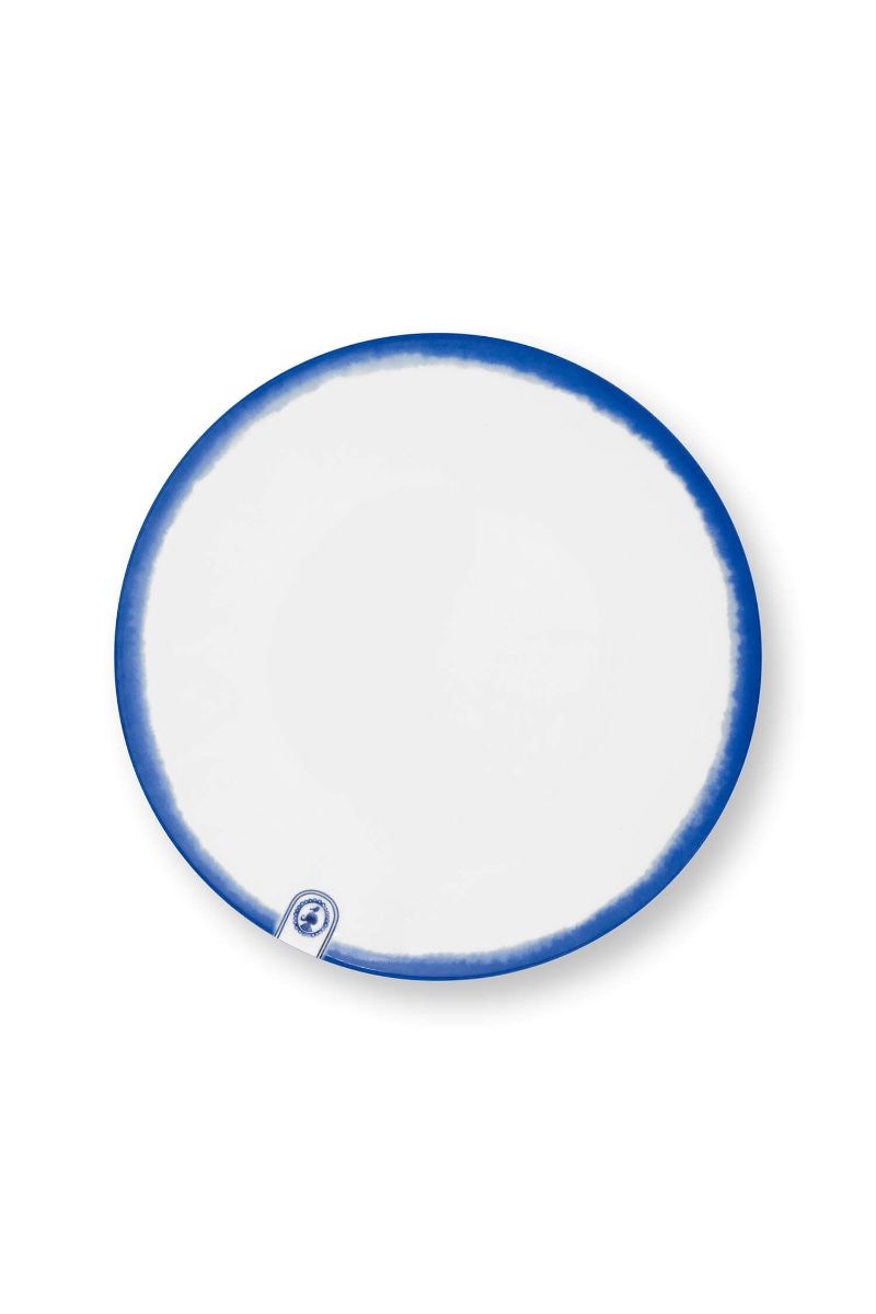 Breakfast Plate Pip & The Blue Bird Dip Dye White 23cm