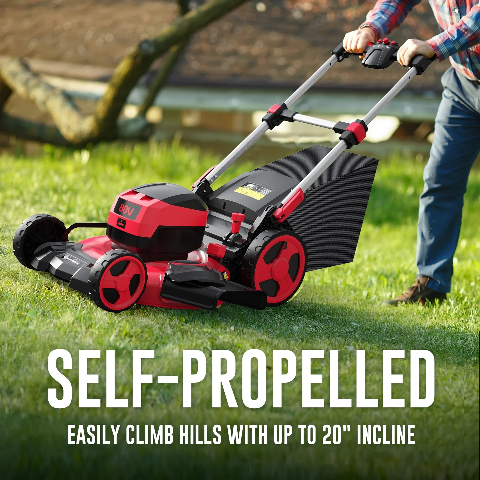 PowerSmart 80V 22-inch Self-Propelled Cordless Lawn Mower with 6.0Ah Battery and Charger - Image 3