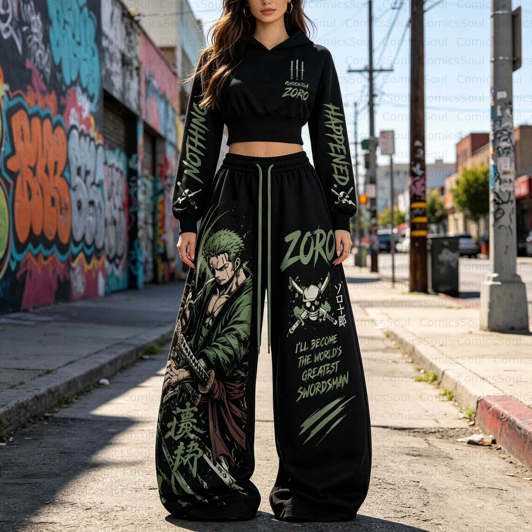 One Piece Hoodie & Pants Two Piece Tracksuit Set 3050997 TeeThreads Sustain the Scene with Custom Apparel