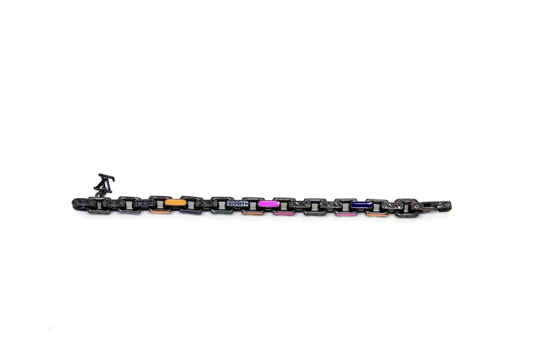 Louis Vuitton Black Gold Monogram Bracelet - Original Replica Club