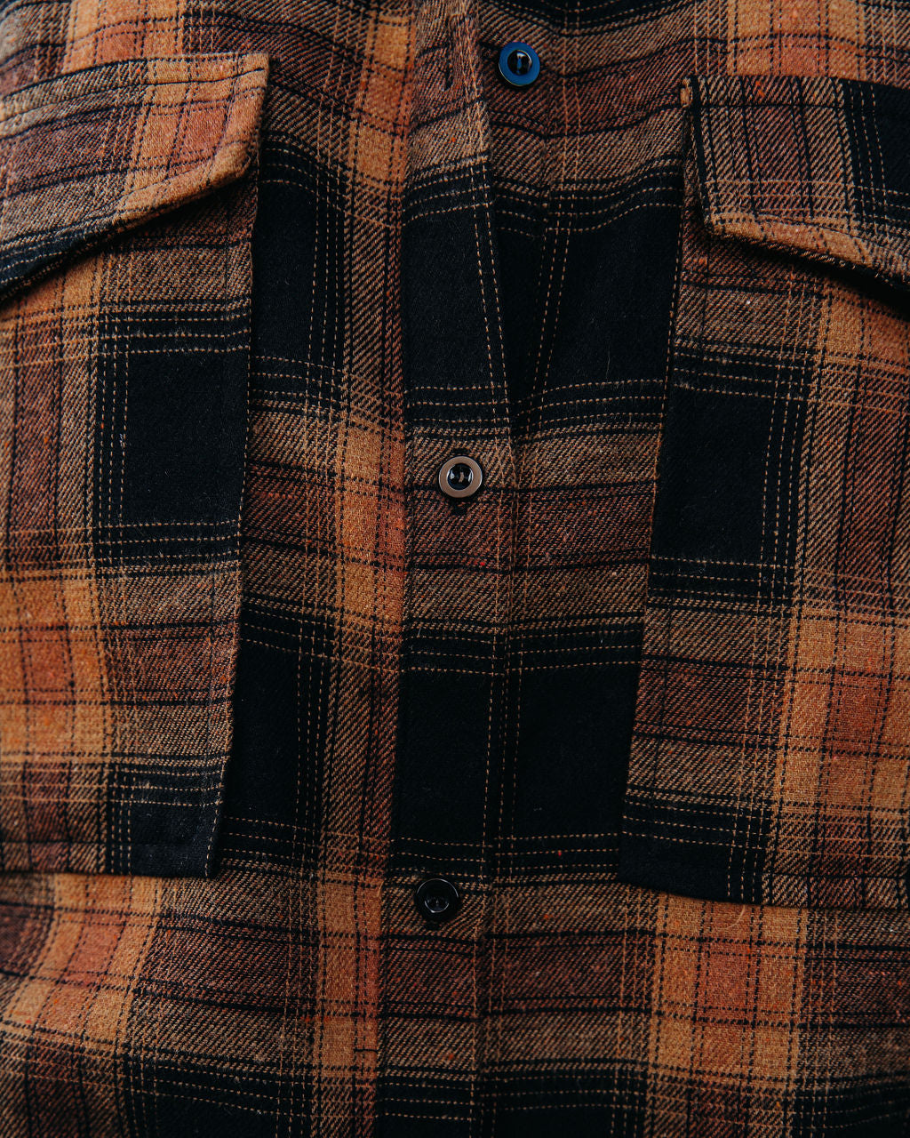 Petaluma Cotton Blend Plaid Button Down Top - Se7enfashion