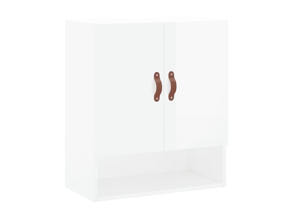 Homelyvo Armario de pared madera de ingeniería blanco brillo 60x31x70 cm