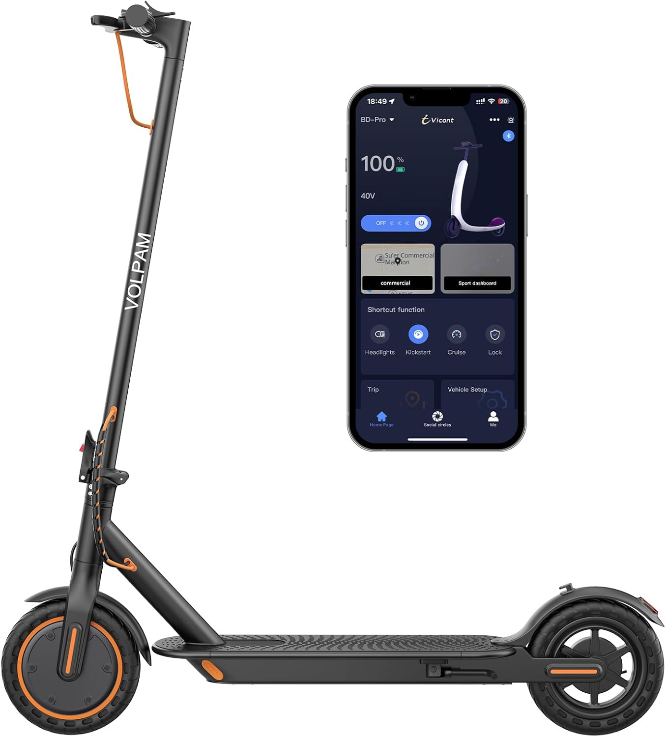 WAYFAIR VOLPAM Electric Scooter, 350W/500W, 8.5/10 Tires, 12/21/28 Miles Range, 16/19/22Mph, Folding E-Scooter With Dual Braking