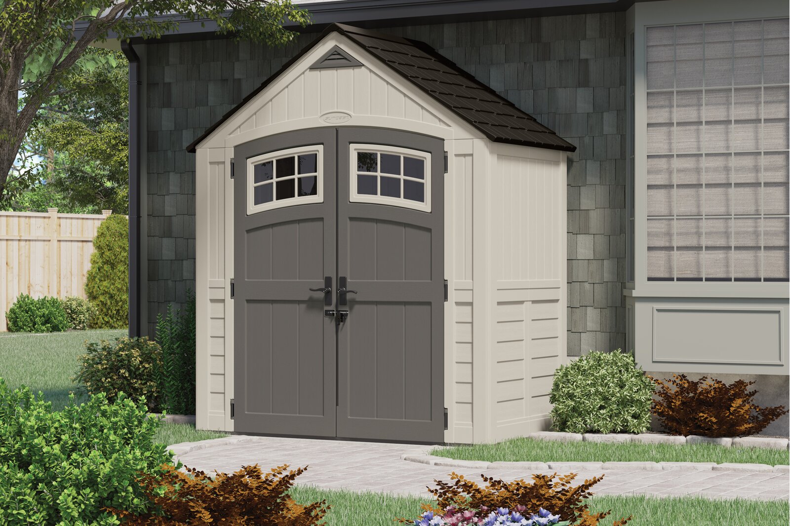 WAYFAIR Cascade 7 Ft. W X 4 Ft. D Plastic Storage Shed