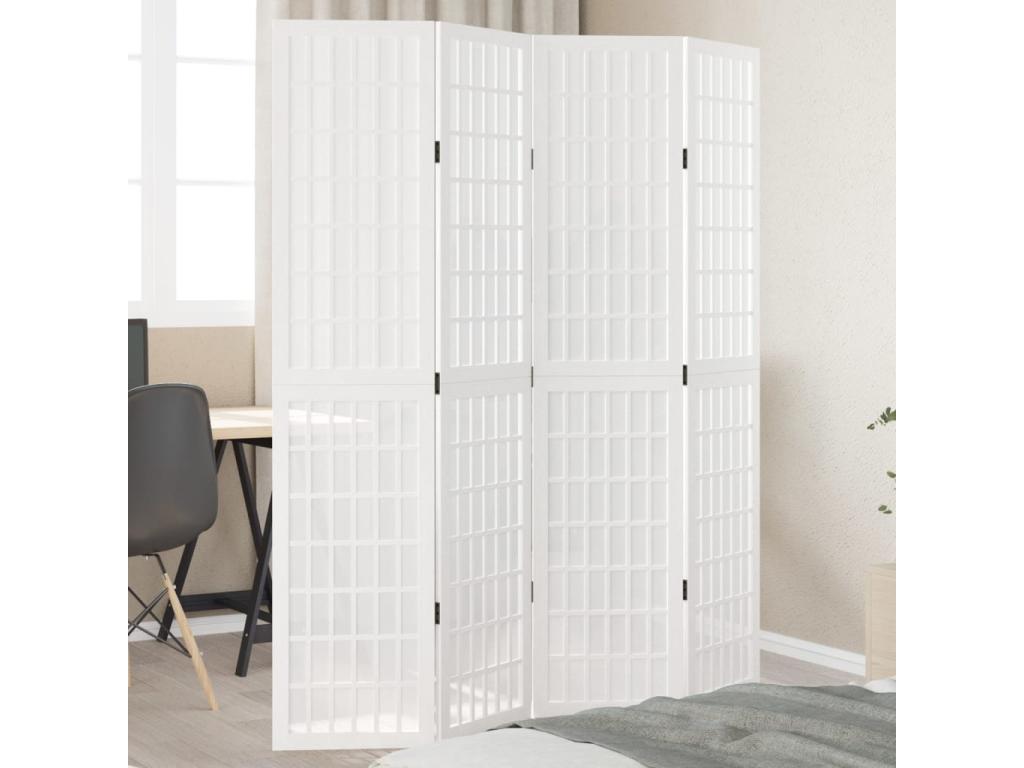 Tabique 4 paneles madera maciza de paulonia blanca