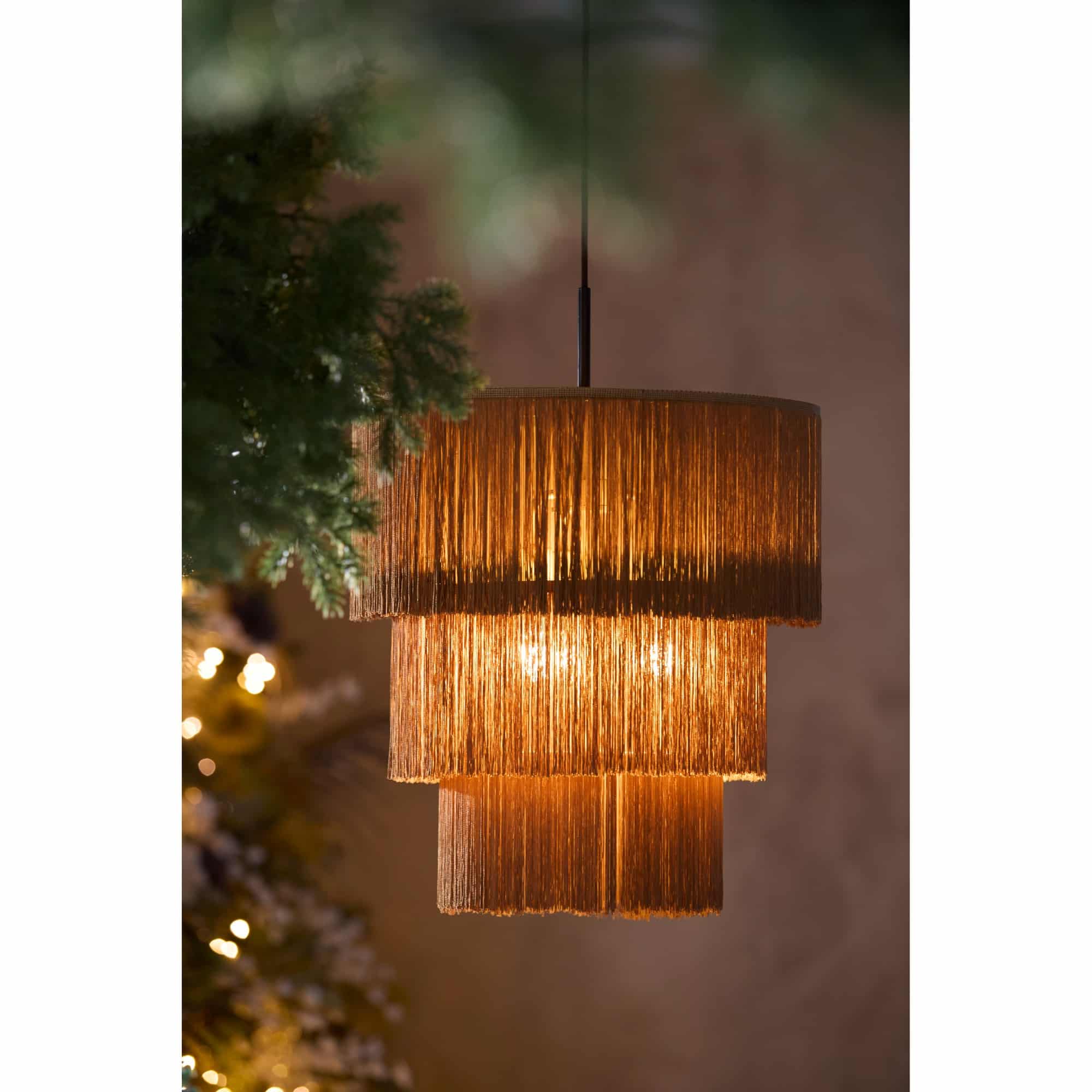 Light & Living Hanglamp Malaika - Bruin - Ø45x50cm