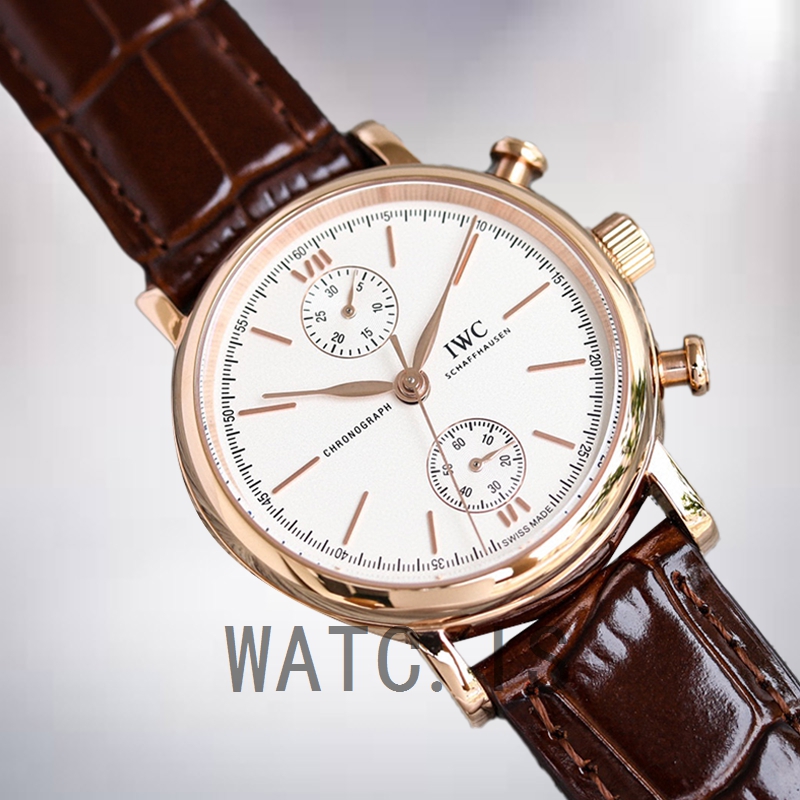 IWC Portofino Chronograph Men's 43mm/39mm PortofinoWSR-001 Automatic Rose Gold-tone