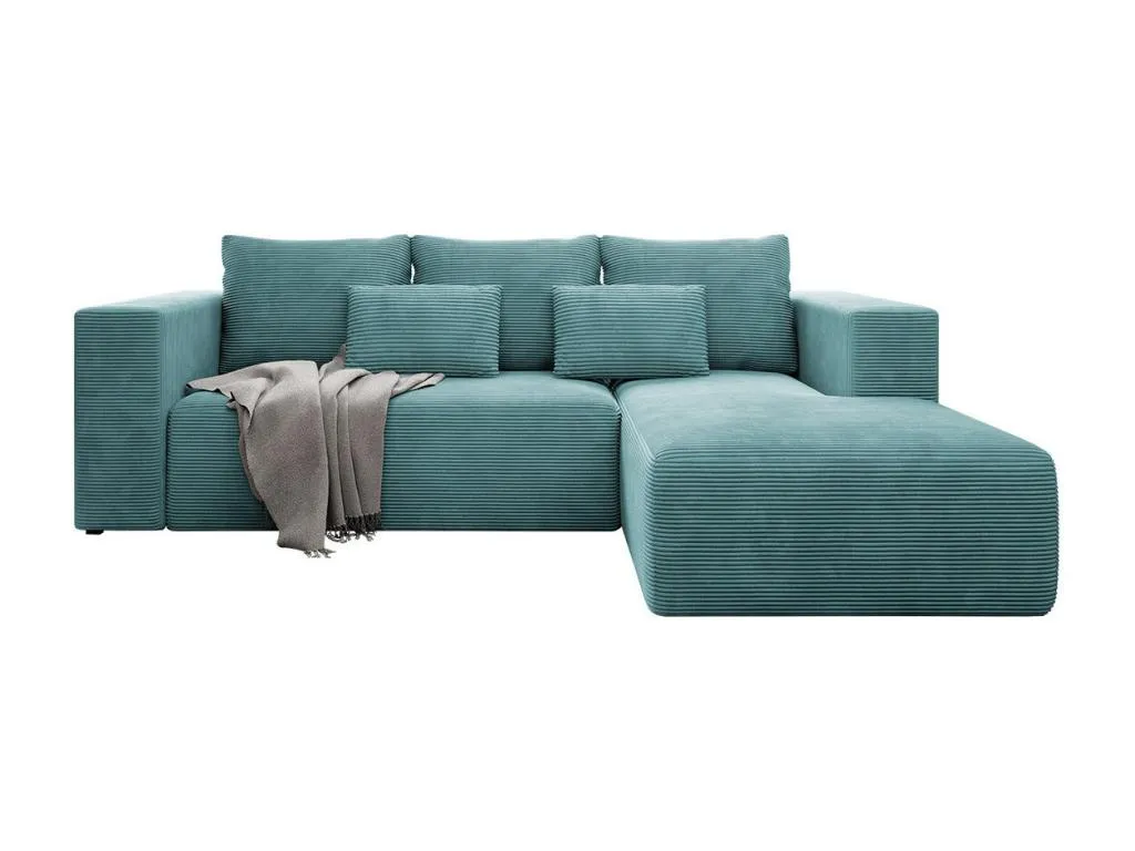 Sofá rinconero Boverdeco 116 Turquesa Función de descanso Caja de ropa de cama 255x161cm