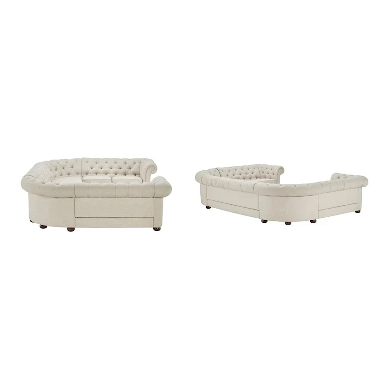 Gdansk 9-Person U-Shaped Chesterfield Sectional Sofa
