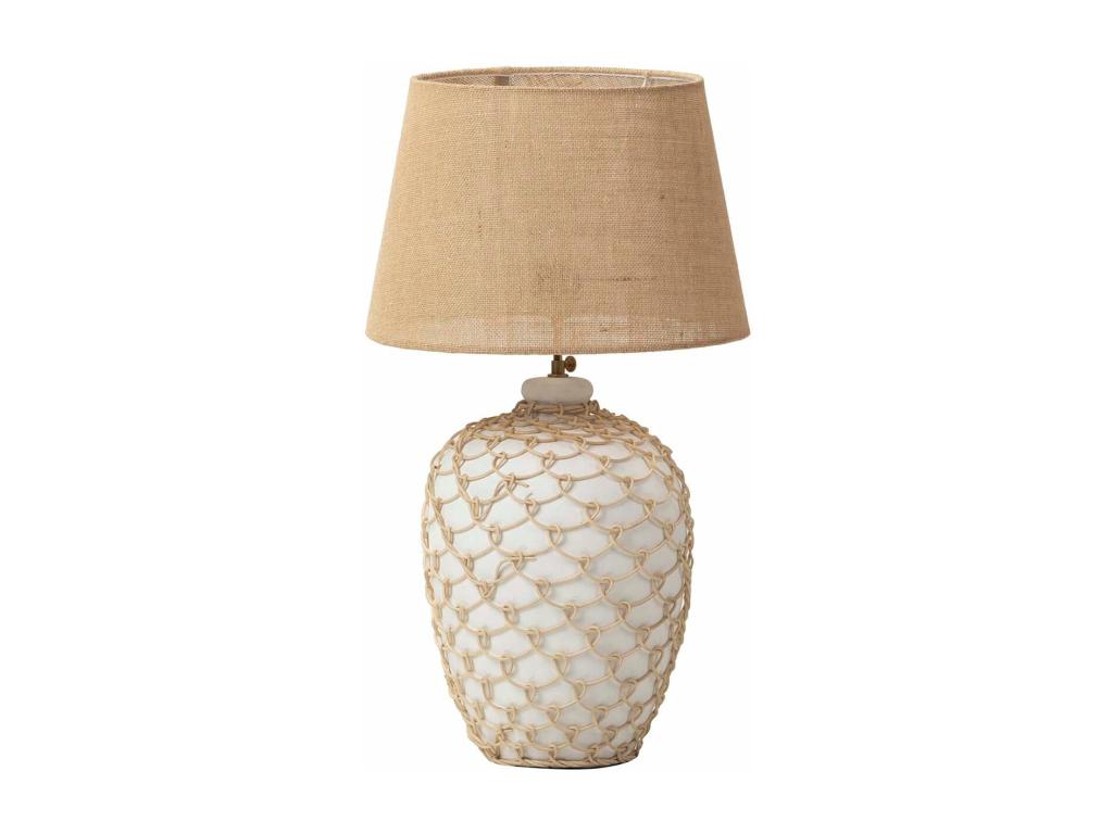 Lampara Sobremesa Ceramica Ratan 40x40x70 Cm