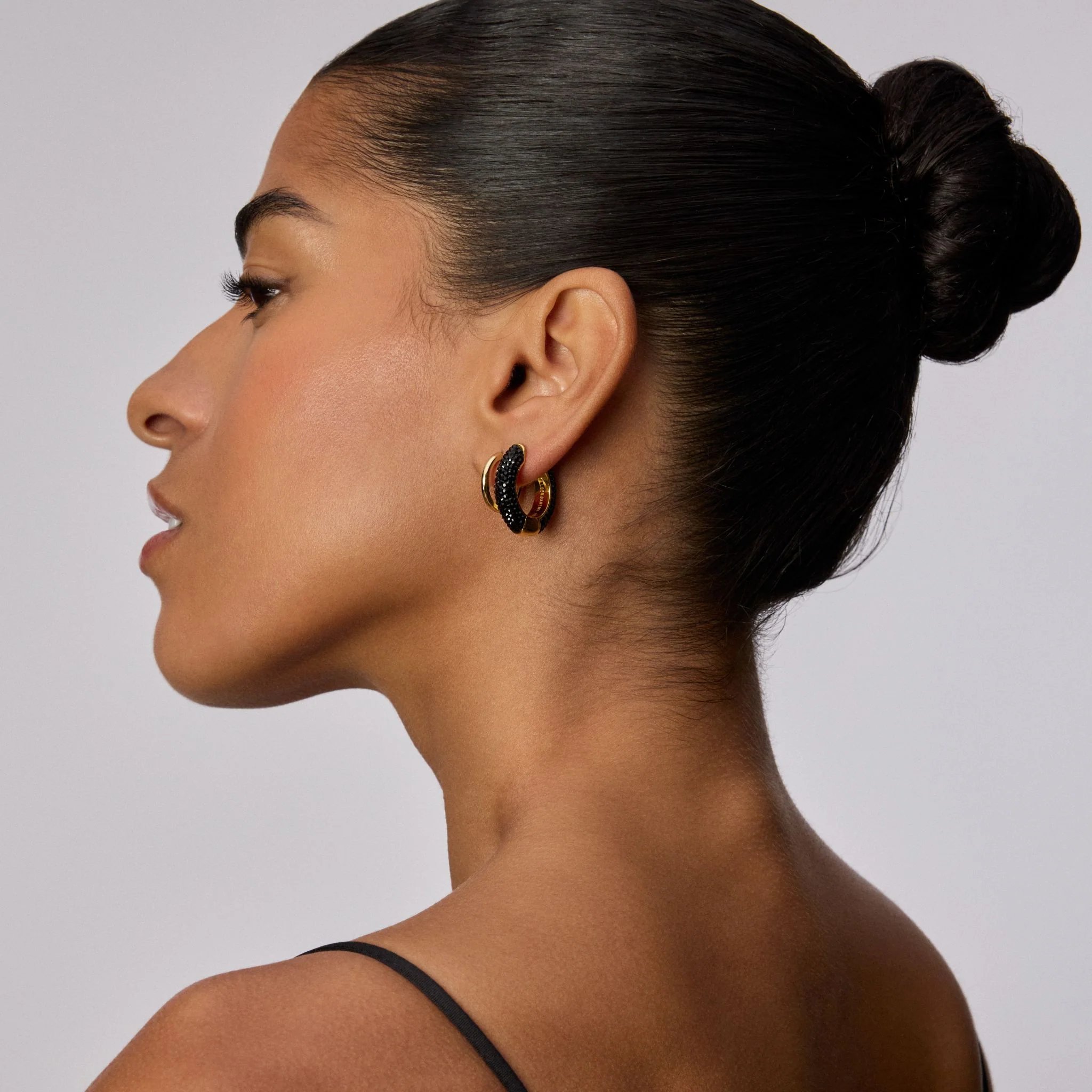 Medium Sparkle Hoop Earrings
