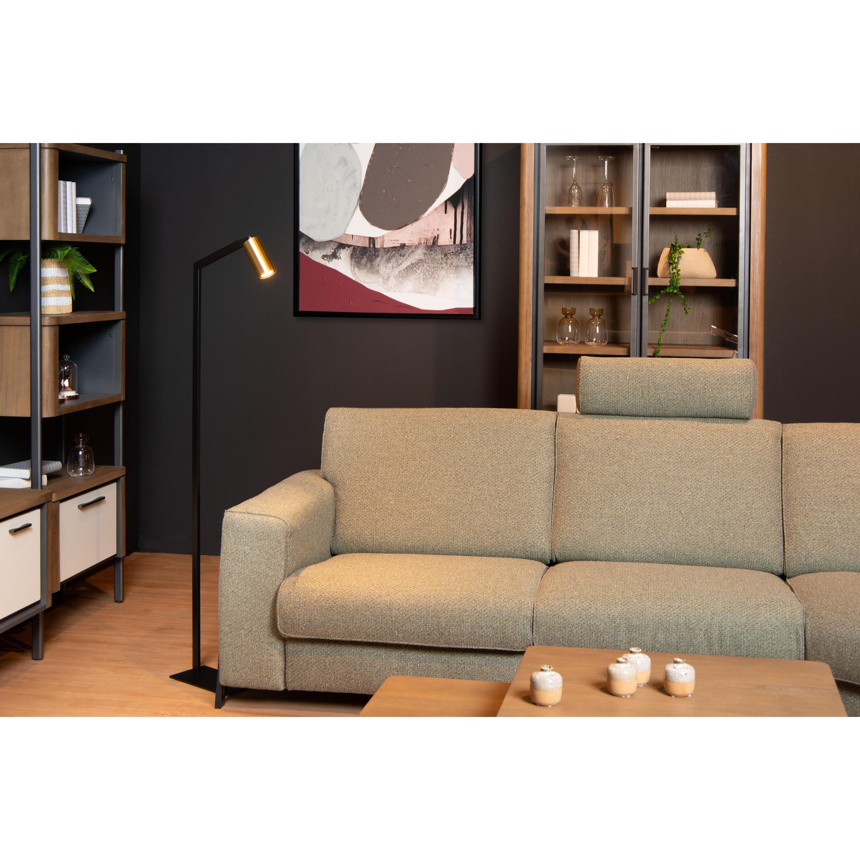 Sybil vloerlamp zwart messing