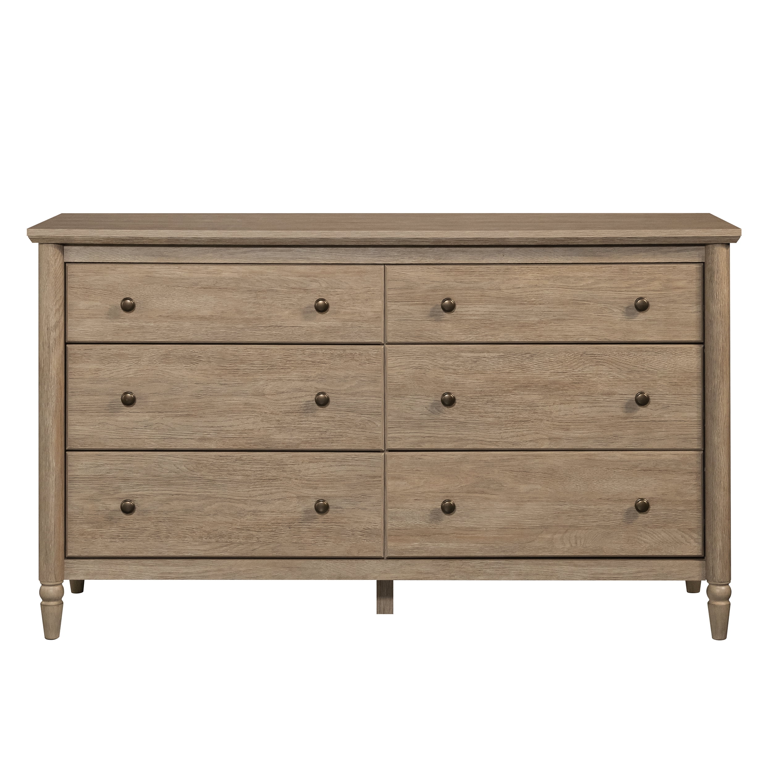 My Texas House Monroe 6-Drawer Dresser, Brushed Oak Finish - Image 11