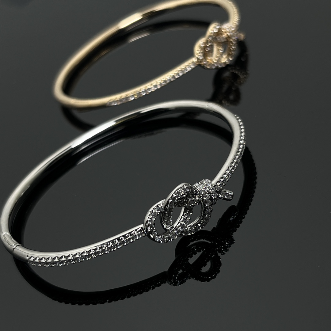 Tiffany Diamond Paved Key Knot Bangle Bracelet - Original Replica Club