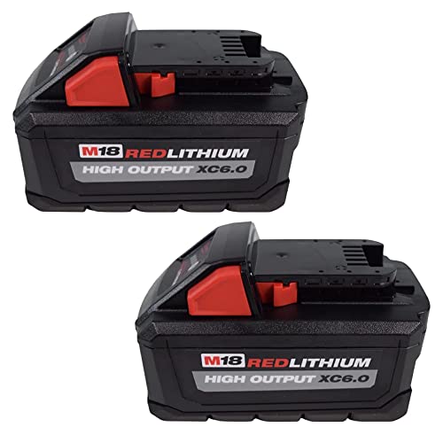 Milwaukee M18 Redlithium High Output XC 6 Ah Lithium-Ion Battery 2-Pack - 48-11-1862 - Image 2 Milwaukee M18 Redlithium High Output XC 6 Ah Lithium-Ion Battery 2-Pack - 48-11-1862 - Image 2