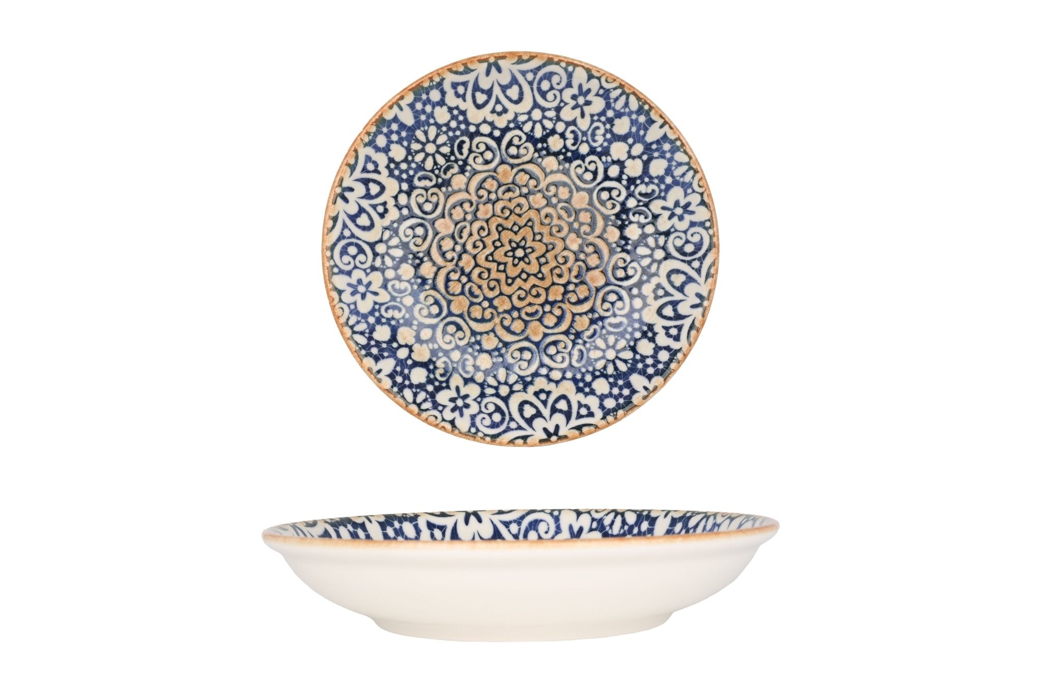 Bonna Diep bord - Alhambra - Porselein - 15 cm (330cc) - set van 6