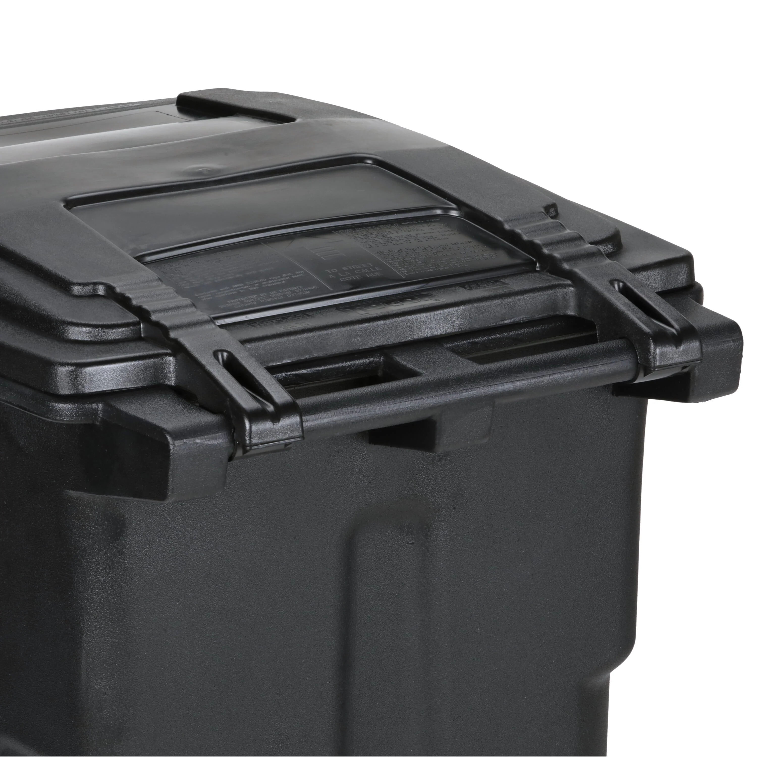 Toter 64 gallon black garbage can with wheels and lid - Image 7