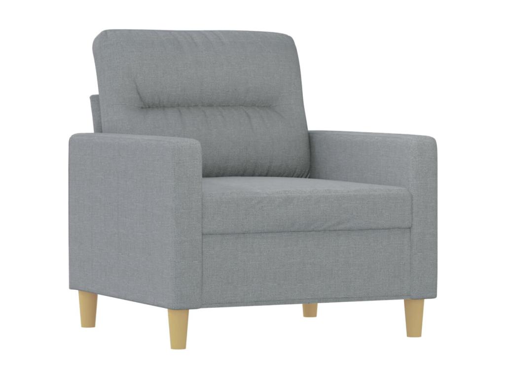 Sillón de tela gris claro 60 cm