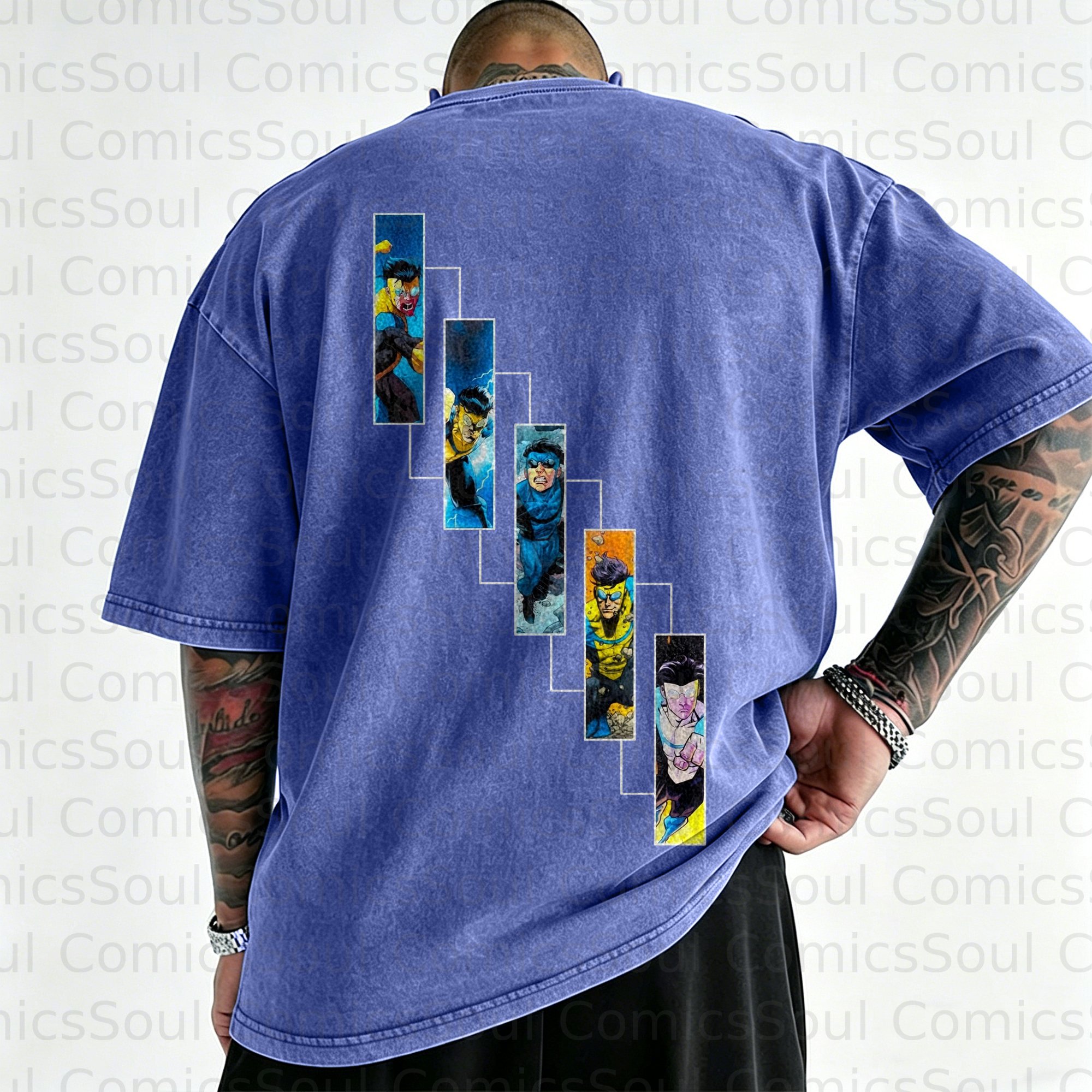 Unisex Anime Inspired Vintage Washed T-Shirt