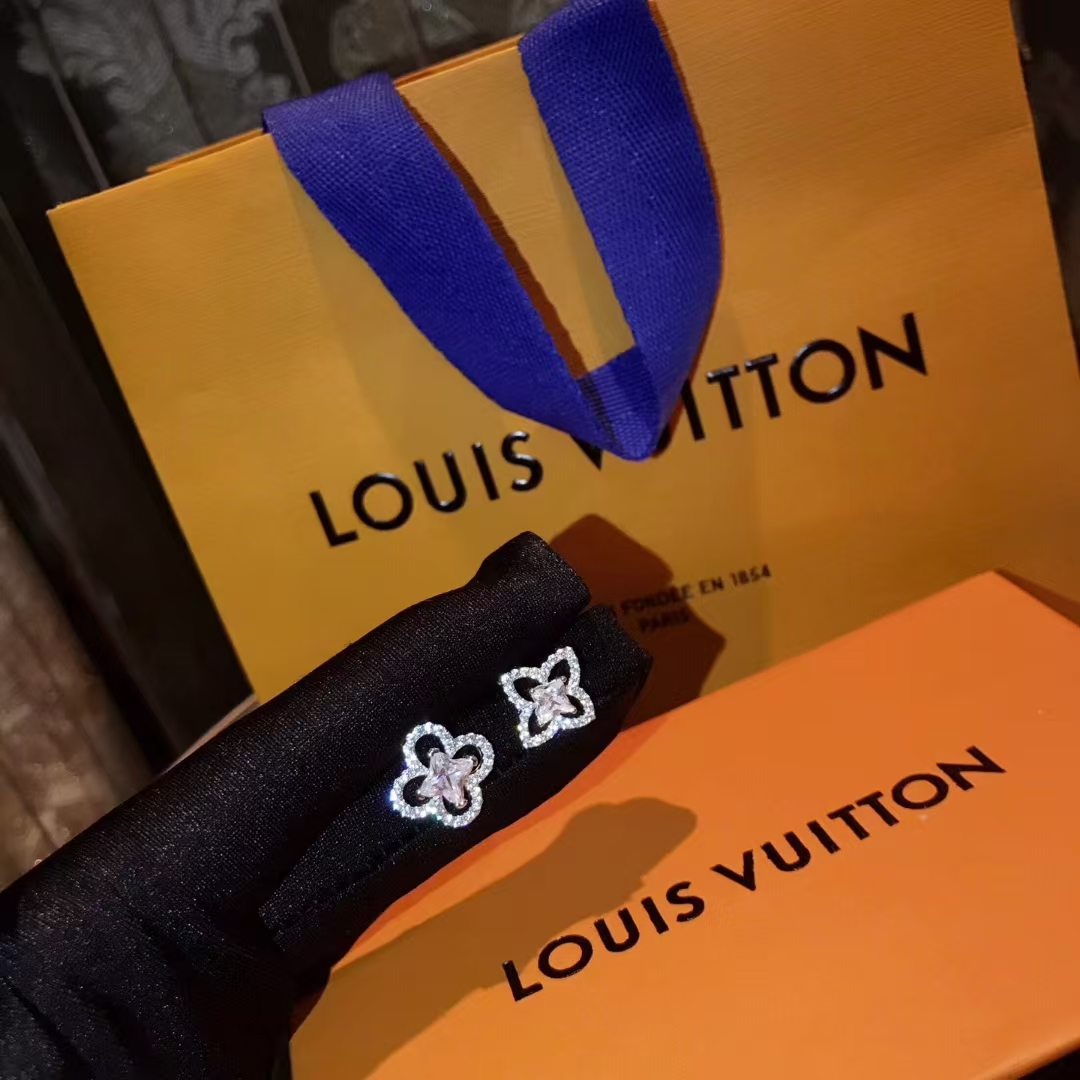 Louis Vuitton Asymmetrical Diamond Stud Earrings - Original Replica Club