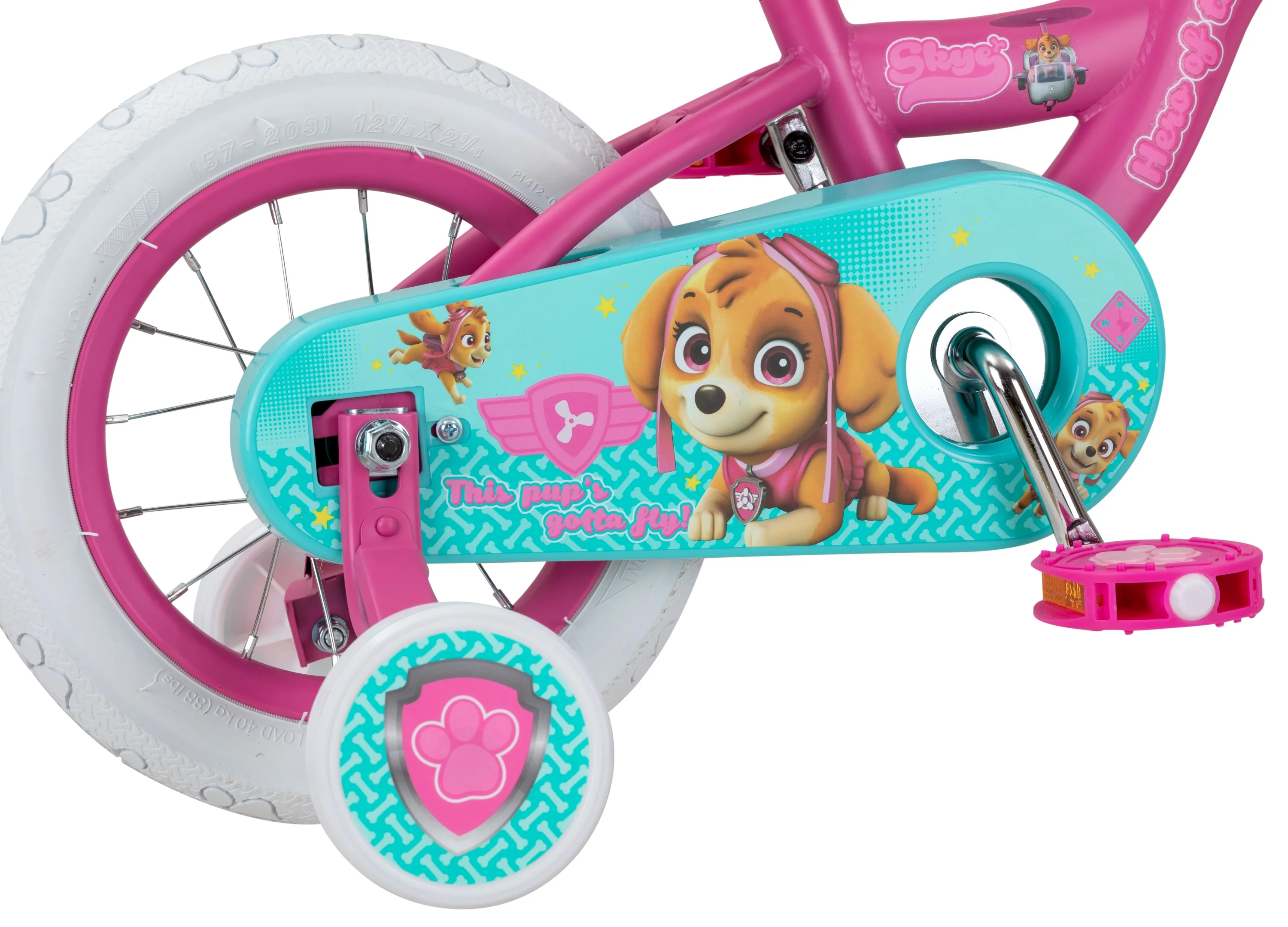 12in. Paw Patrol Skye Girls Kids Bike, Ages 2 to 4, Pink - Image 6