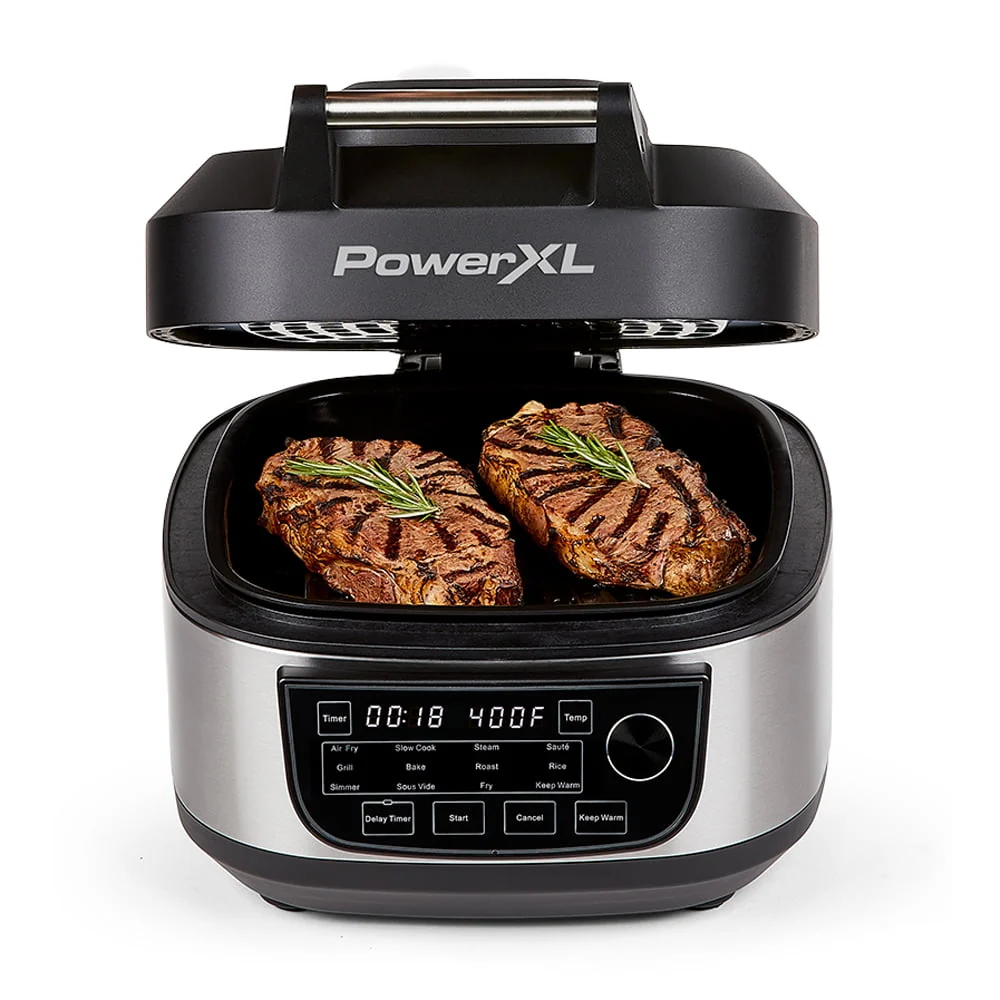 Grill Air Fryer Combo Plus, Indoor Grill / Air Fryer, Stainless Steel - Image 4
