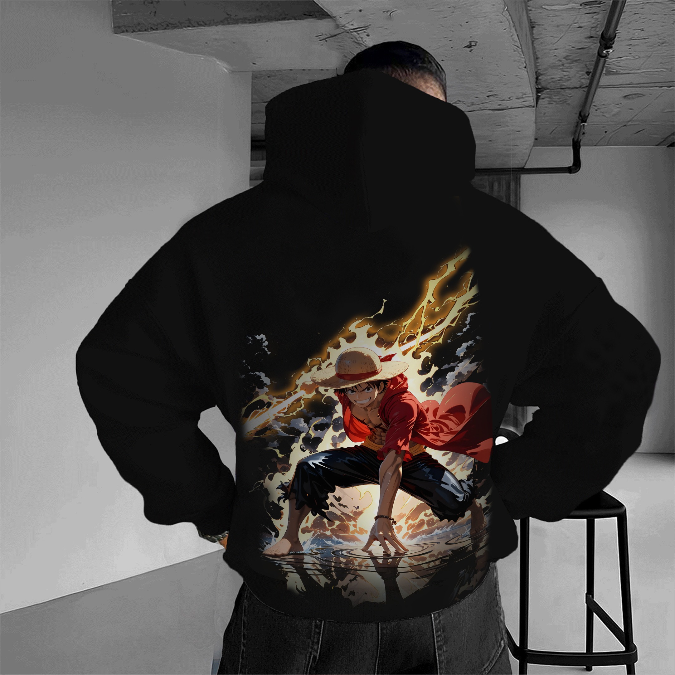 Comicssoul | Unisex Oversized Anime Print Hoodie