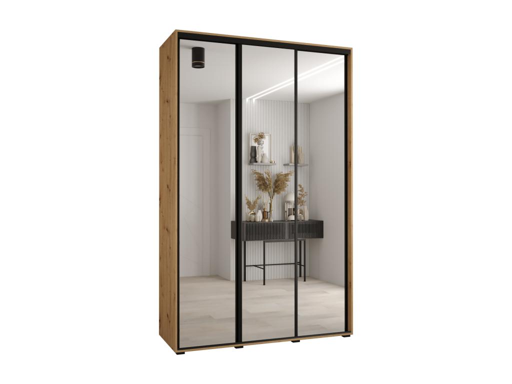 ARMARIO Nestleano 2 DE PUERTAS CORREDERAS 235 - 2/150/45 3 puertas Artisan/Artisan/Negro