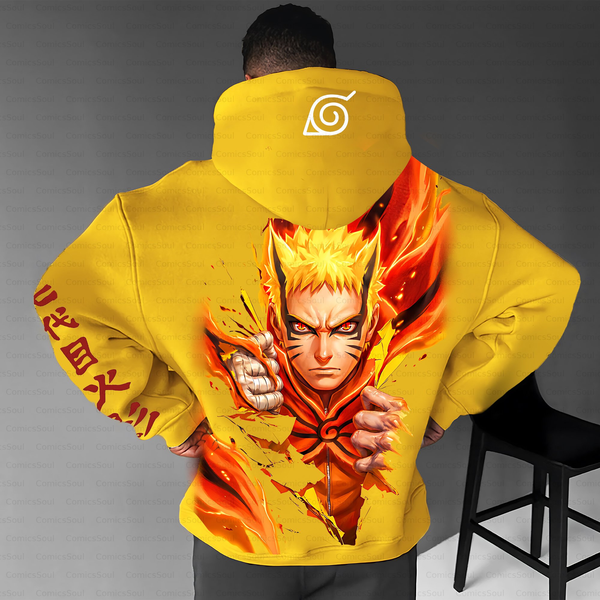 Unisex Anime Inspired Vintage Plush Hoodie
