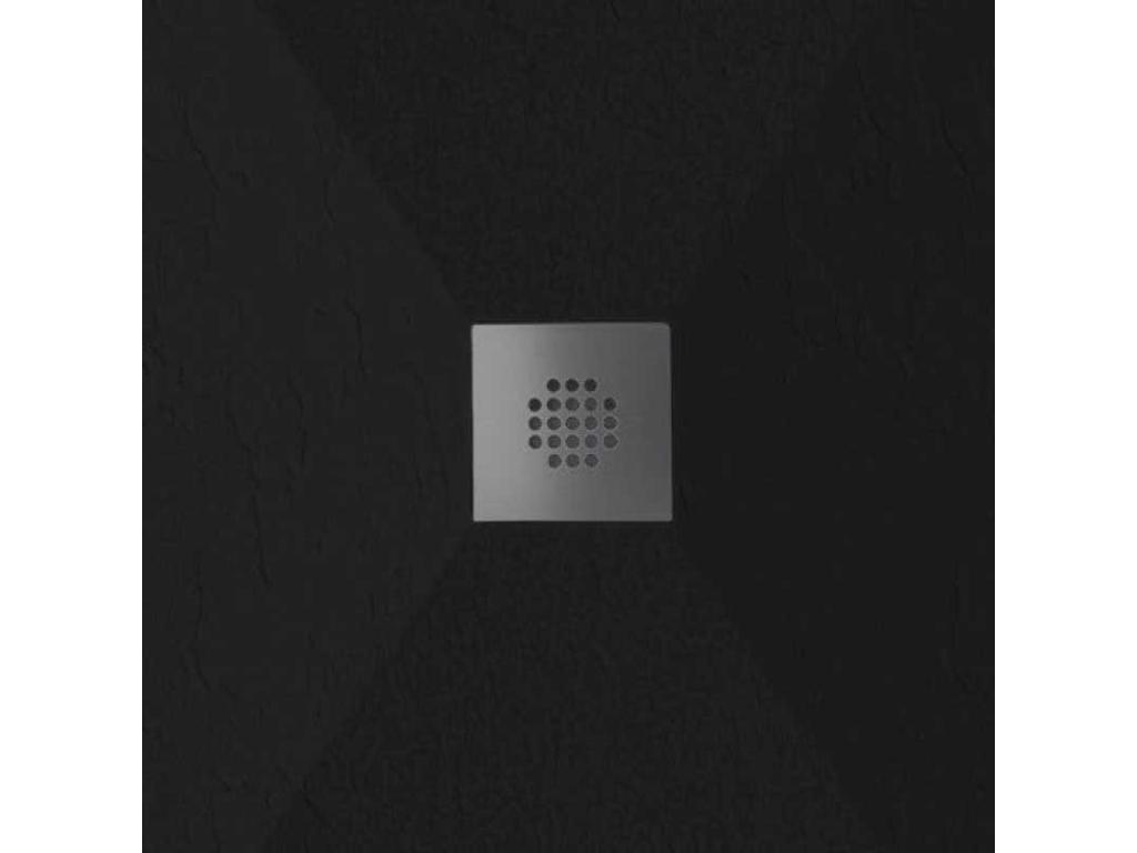 Plato de ducha pizarra DEXA NEGRO 80x200 cm rejilla inox
