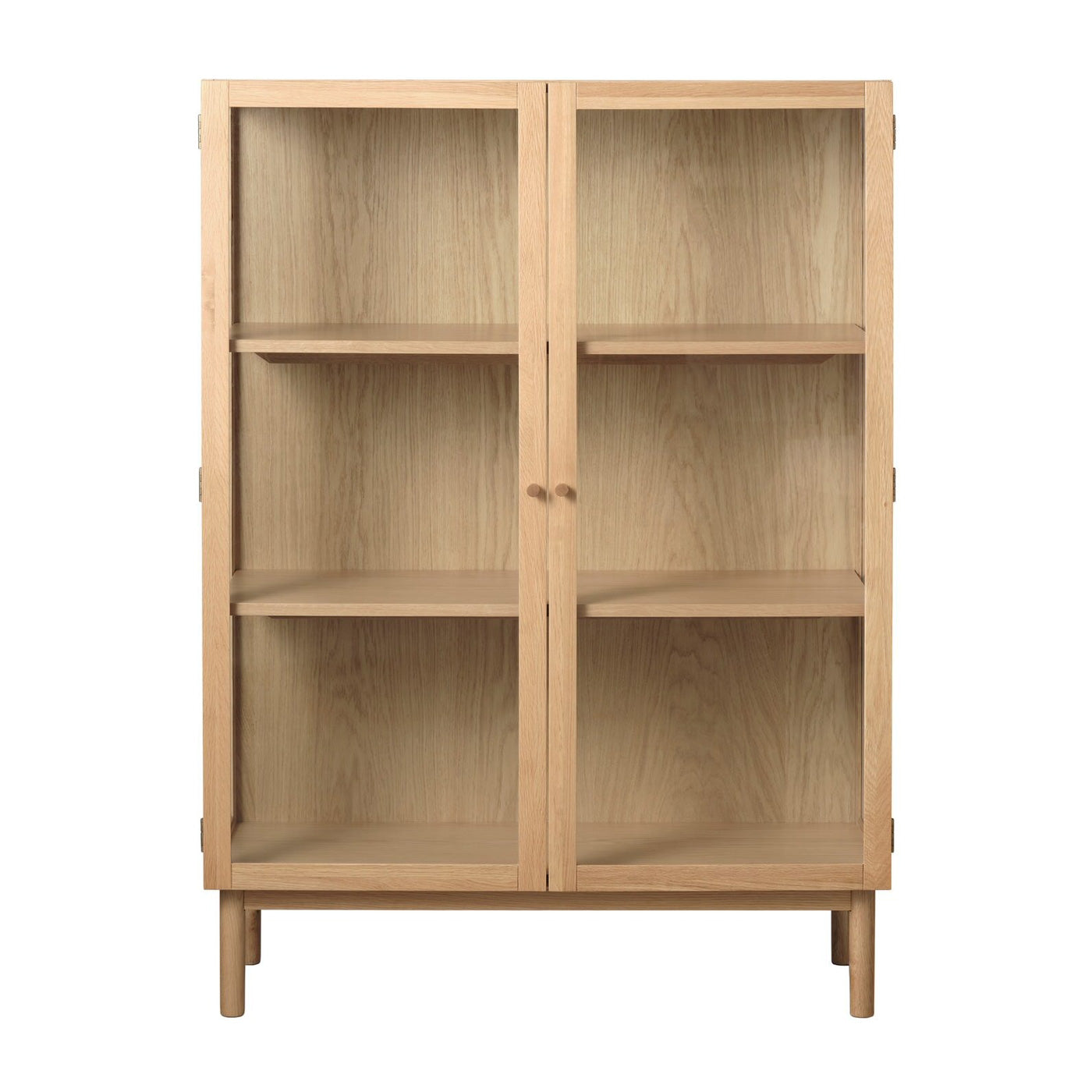 Blokker Fika Vitrinekast - H 140 cm - Naturel Eiken