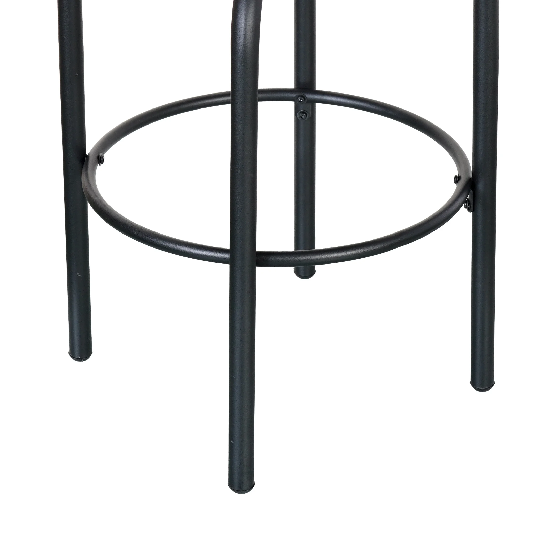 Lyric Modern 29" Outdoor Patio Bar Stools, Bar Chairs with Wood Grain Finish Frame with Hand-Woven PE Rattan Rope, Removable Cushions, Teak+Beige, Set of 2 - Image 12