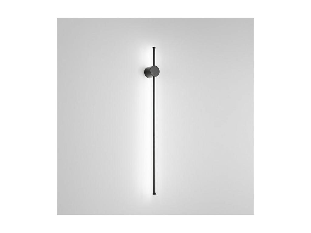 Aplique LED CLOCK de aluminio 12W 3000K Perenz 65 cm Negro