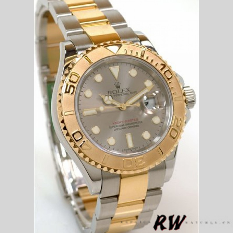 Rolex Yachtmaster 16623 Steel Yellow Gold Rhodium Grey Dial 40MM Mens Replica Watch