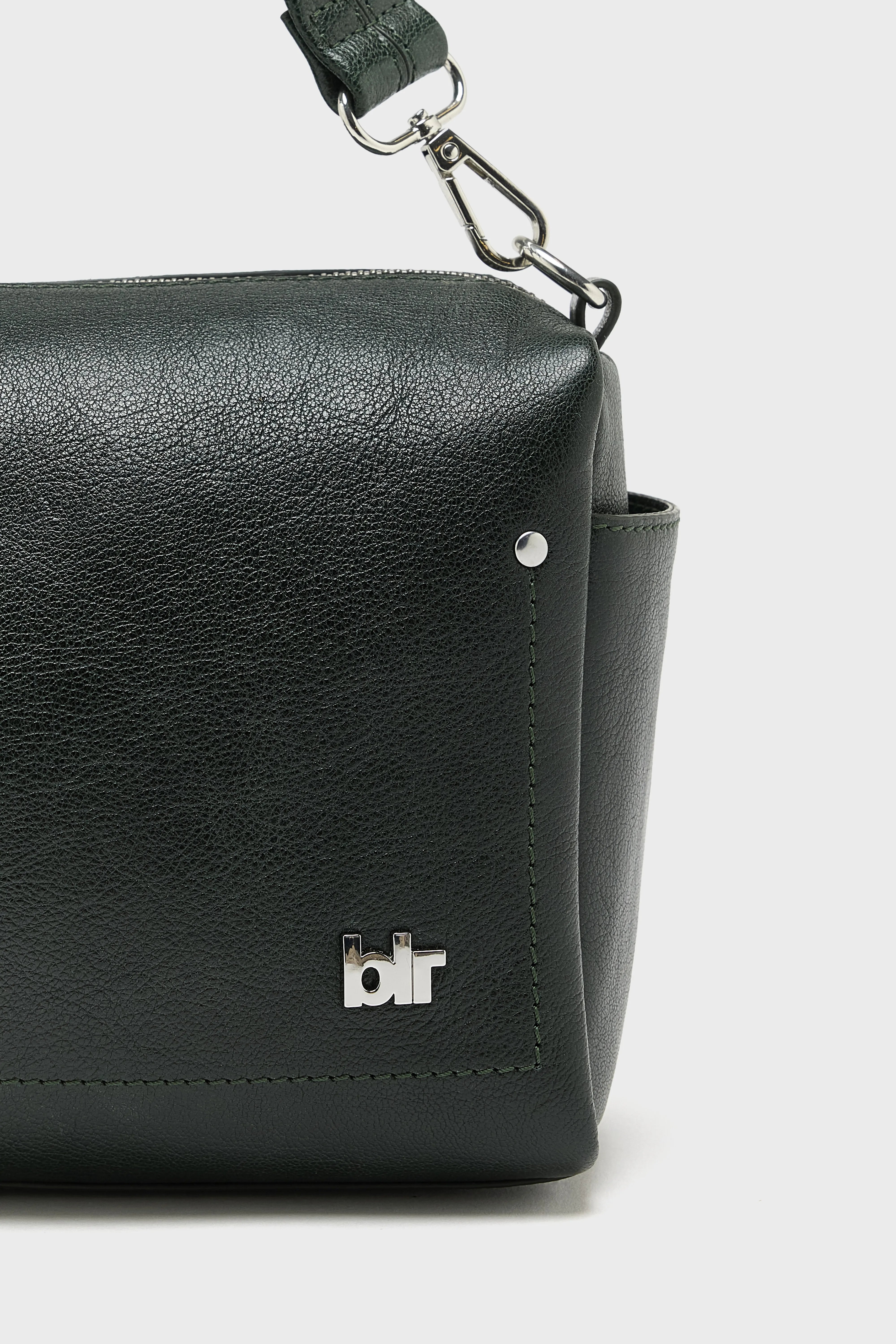 Bellerose Duol leather handbag (261 / W / BOTTLE)