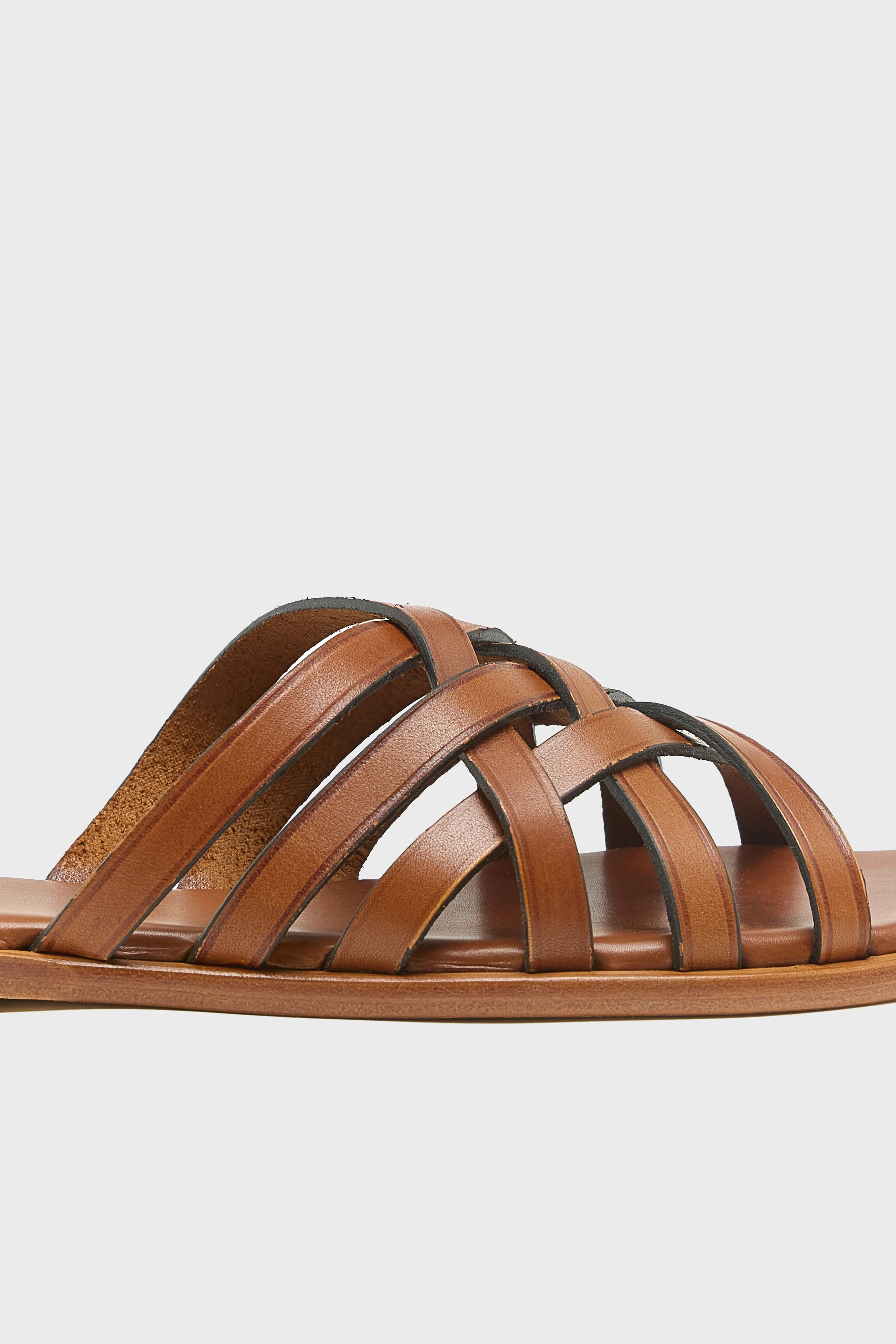 Bellerose Cross Leather Sandals  (261 / W / BROWN)