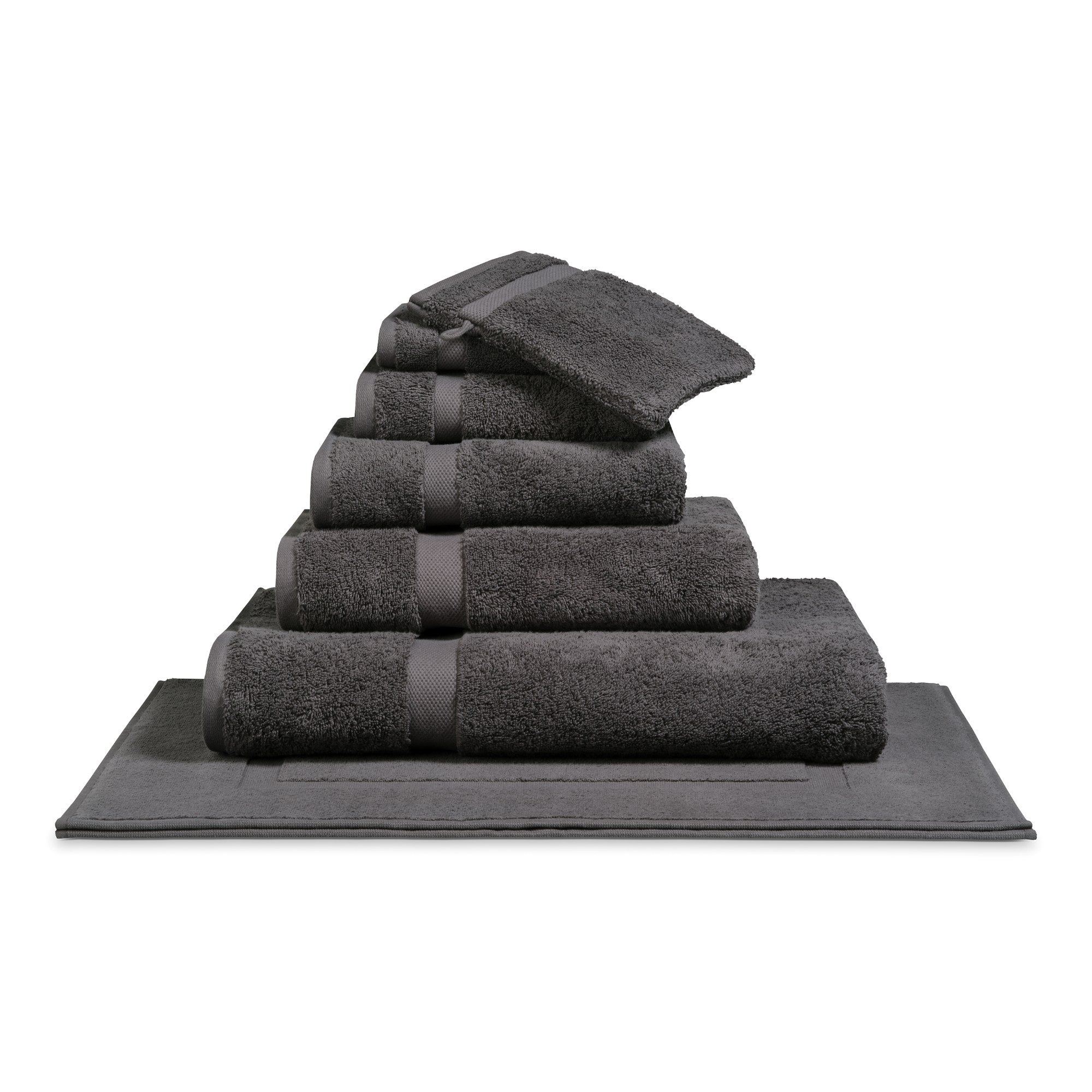 Ranger Badtextiel Dark Grey   90 x 180 cm   Donkergrijs   Katoen