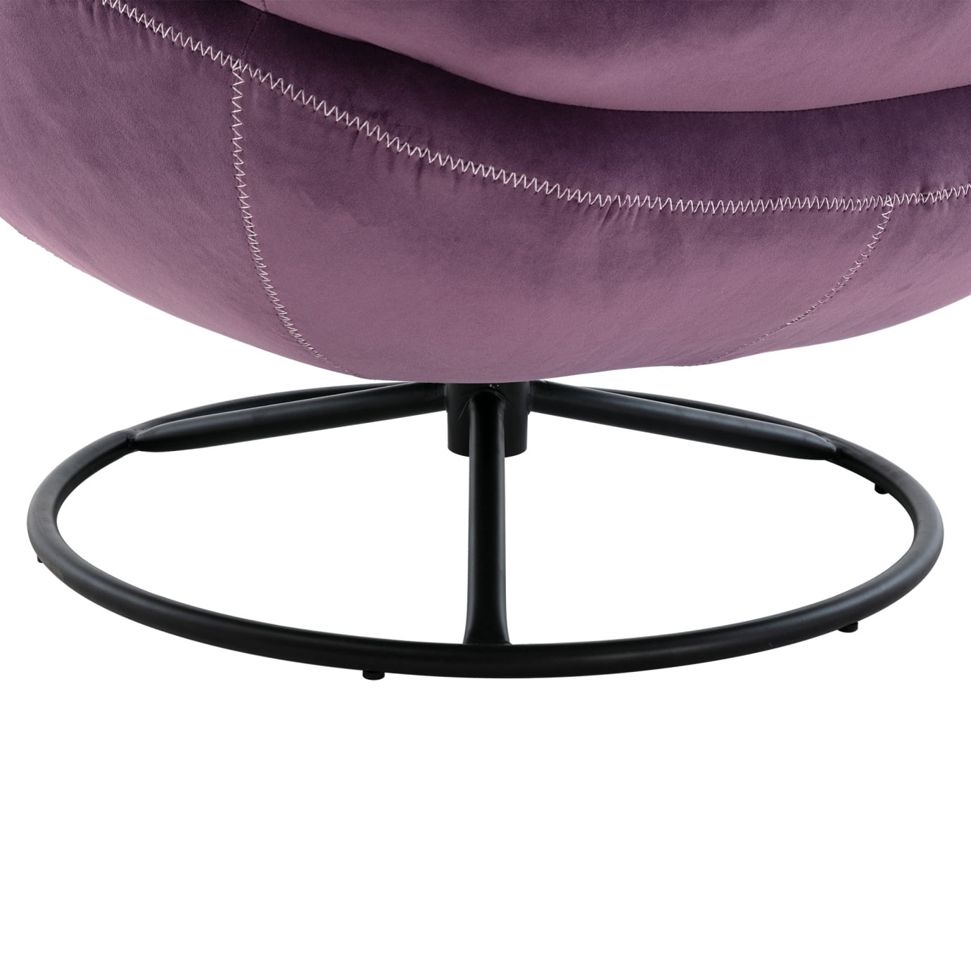 Velvet Swivel Accent Chair with Ottoman Set, Modern Tufted Armchair with Footrest for Living Room Reading TV Chairs for Adults, Comfy Chaise Lounge Chairs with 360 Degree Swiveling for Bedroom, Pink - Image 28