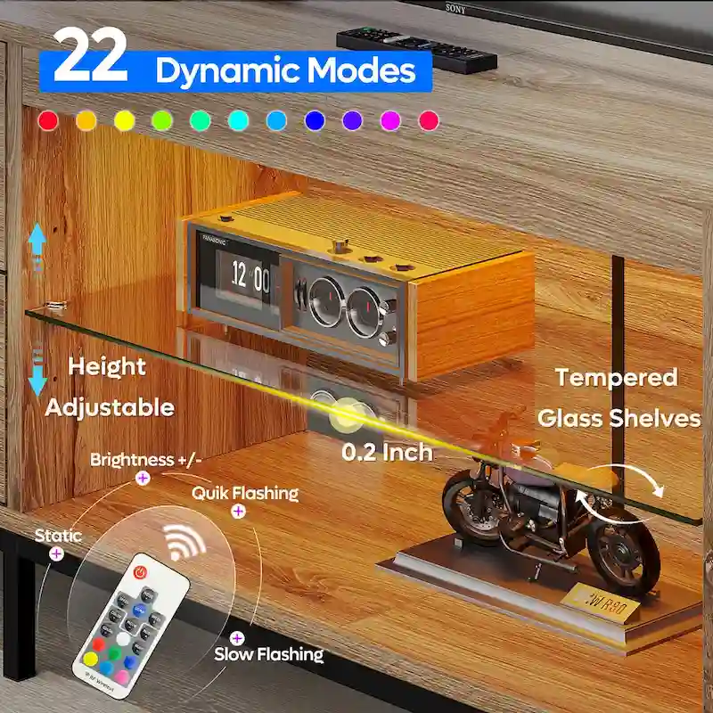 Contemporary 80-Inch TV Stand for 75/80/85 Inch TVs with 2 Drawers