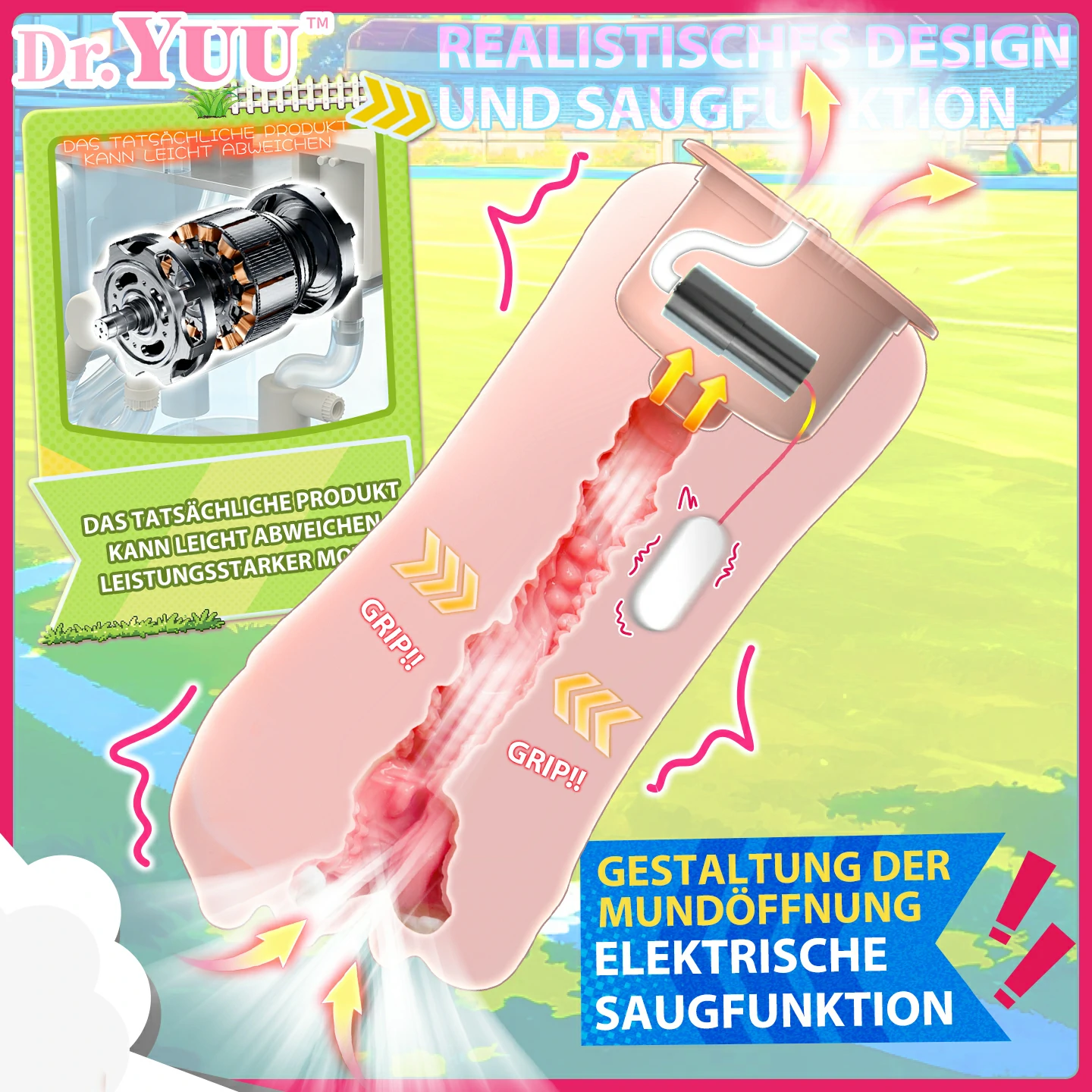 Dr.YUU Männer-Masturbator mit Saugfunktion & 5 Modi | Versand aus Asien – Lieferzeit ca. 10-18 Werktage - DR.YUU™