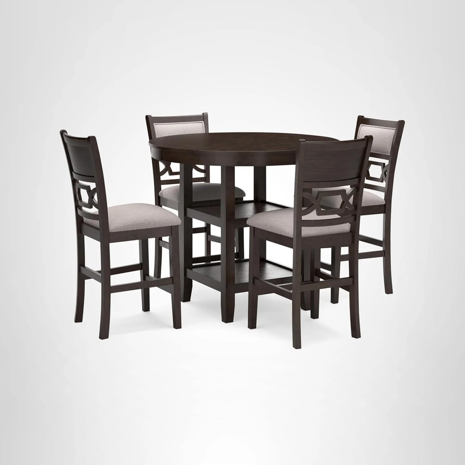 Signature Design by Ashley Bridson 5 Piece Dining Room Set Includes Table 4 Ladderback Barstools