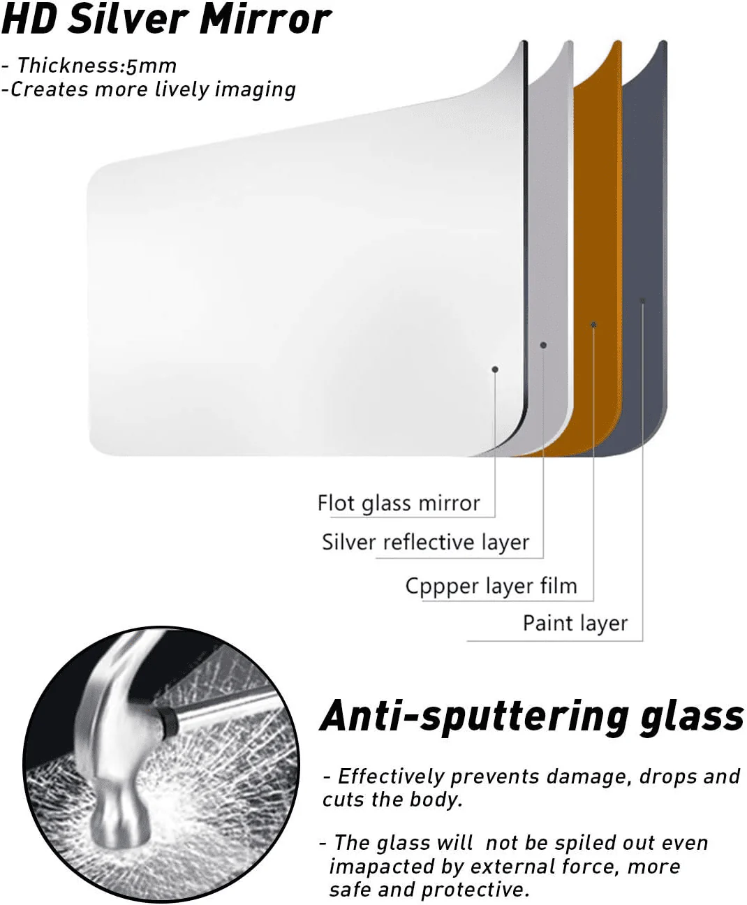 Vlush Full Length Mirror, 65"x22" Arched Floor Mirror, Full Body Standing Mirror with Aluminum Frame (Gold) - Image 7