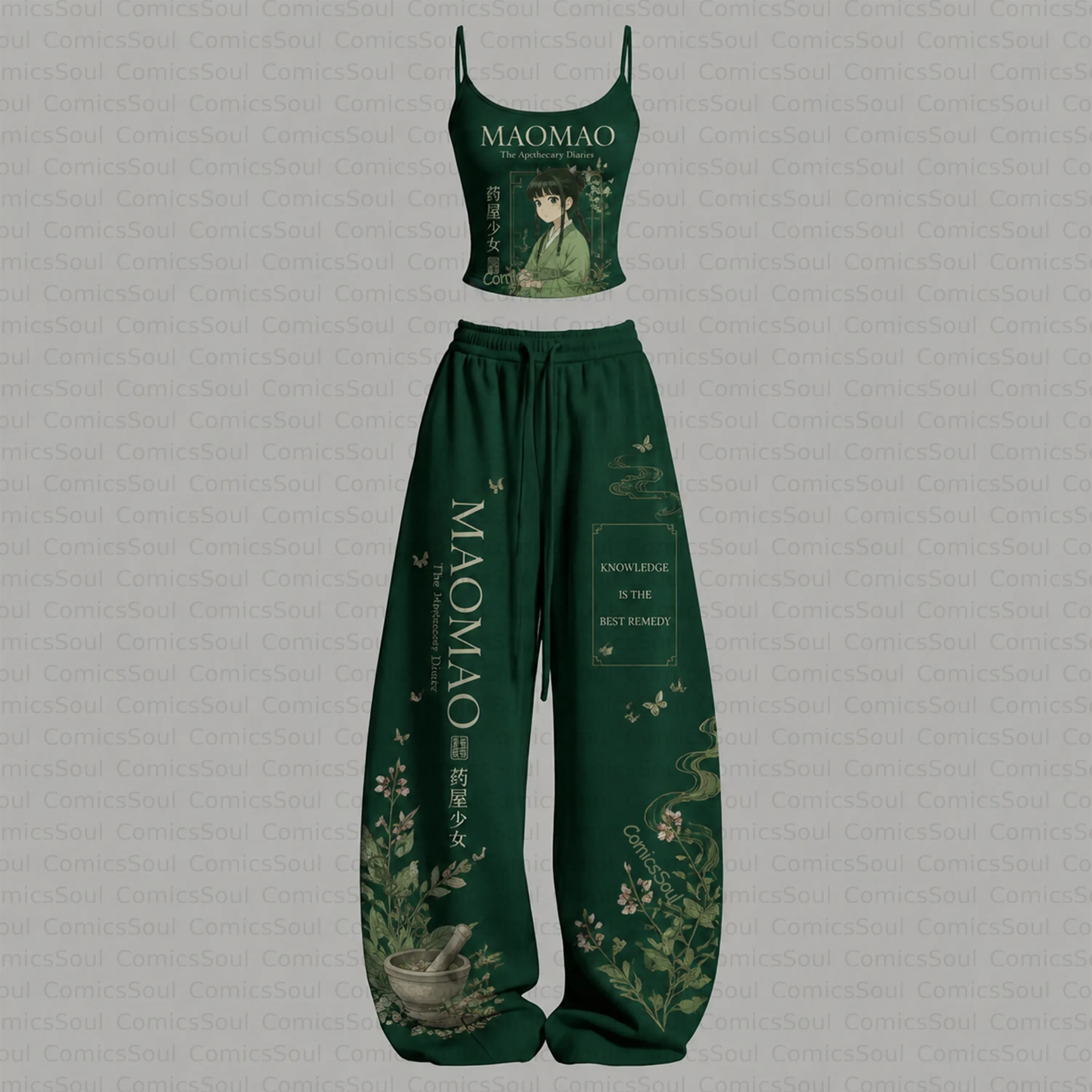 The Apothecary Diaries Top & Elasticated Trousers Two-Piece Set TeeThreads Sustain the Scene with Custom Apparel