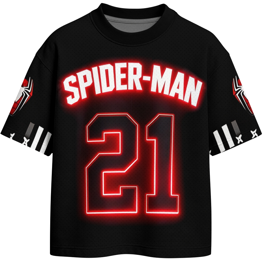 Spider-Man Crew Neck Football Jersey