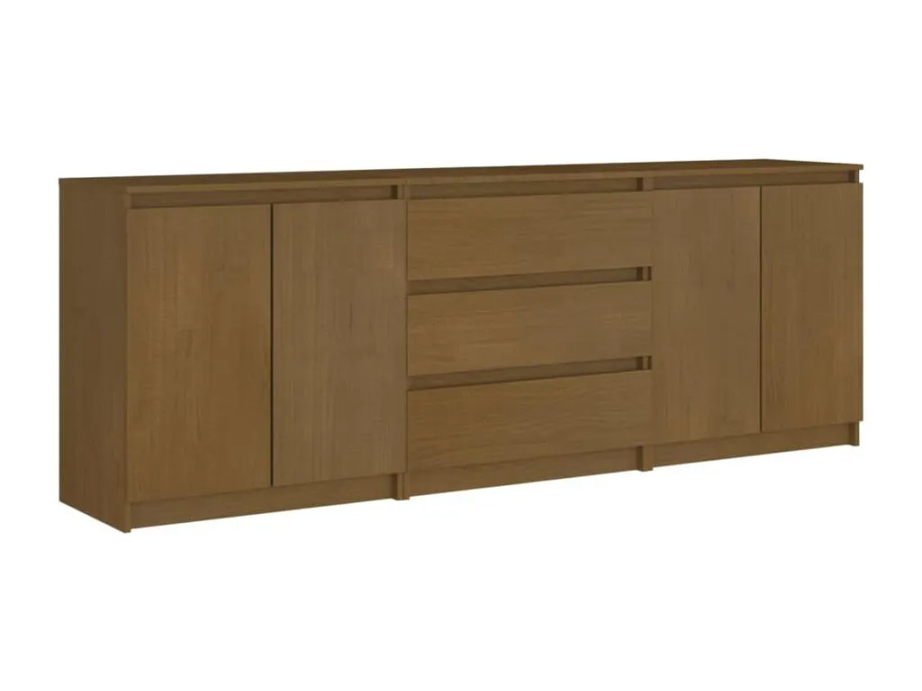 Armario auxiliar marrón miel Jmmhogar maciza de Jmmhogar 180x36x65 cm
