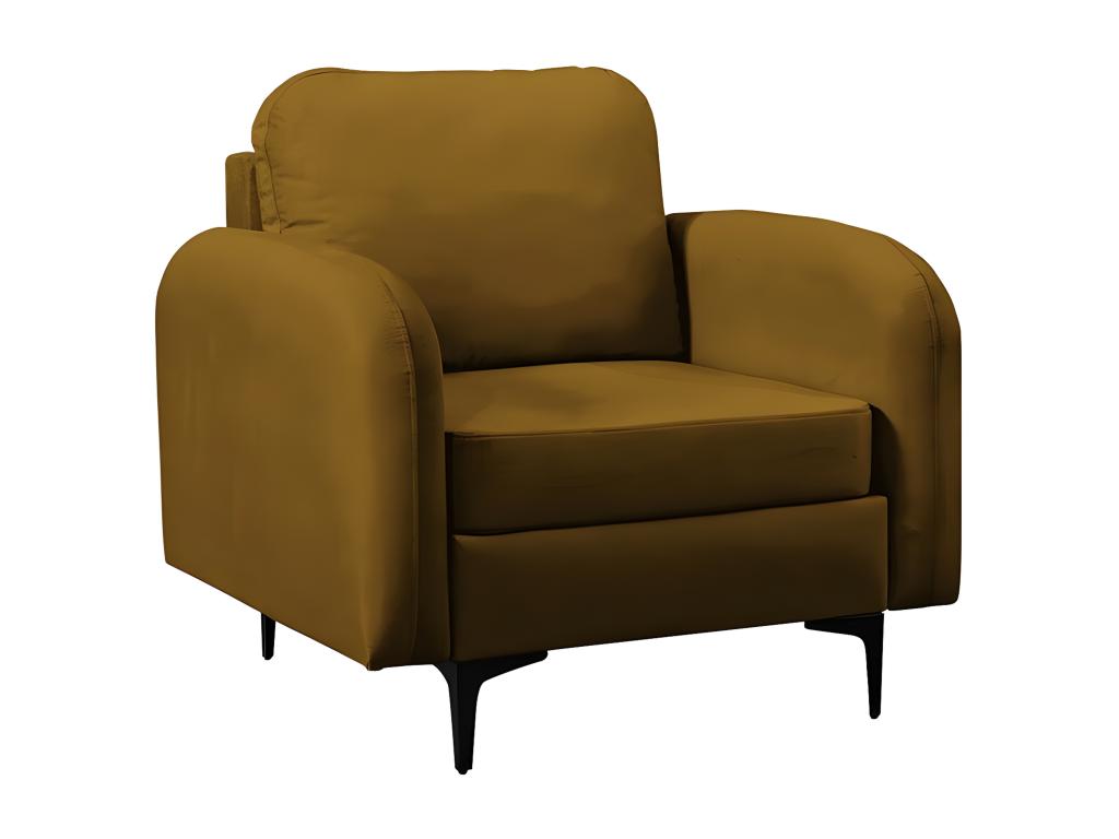 Sillón Nestleano A100 - De color marrón claro - 96x92x94cm - Tapiz - Patas Metal